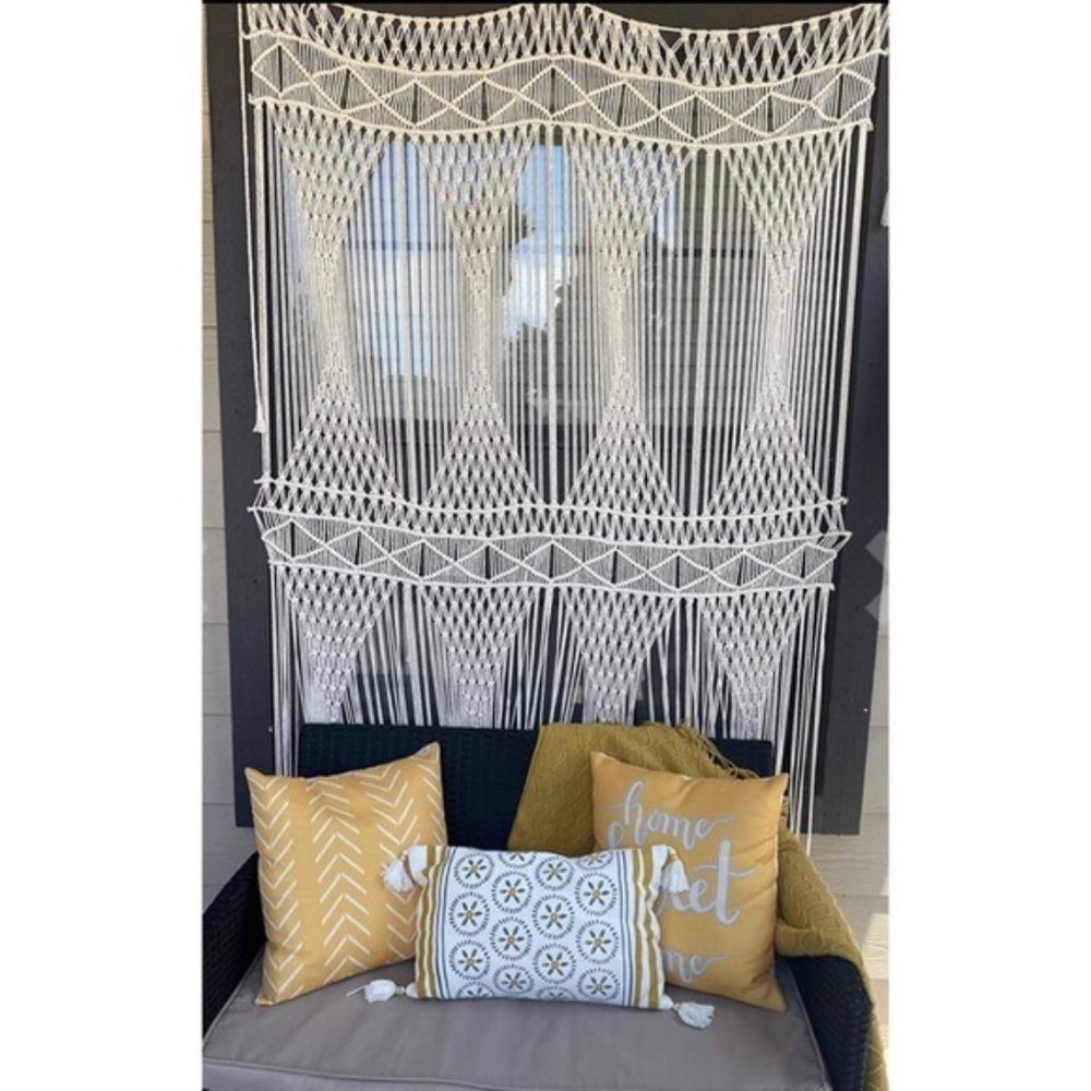 Geometric Macrame Indie Hippie Living Room/Bedroom/Dorm/Wall/Home Decor/Art - Picture 2 of 7